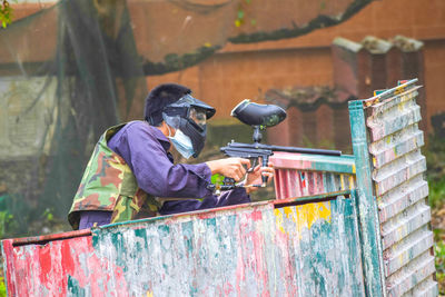 Paintball in the forest