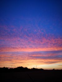 Scenic view of silhouette landscape against sky during sunset