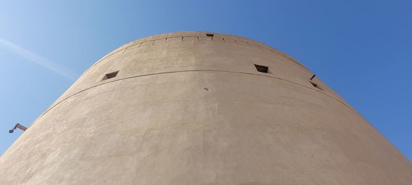 Low angle view of lighthouse against clear sky