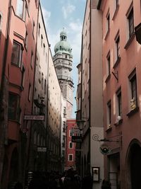 Low angle view of buildings in city