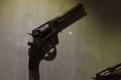 Close-up of an old gun