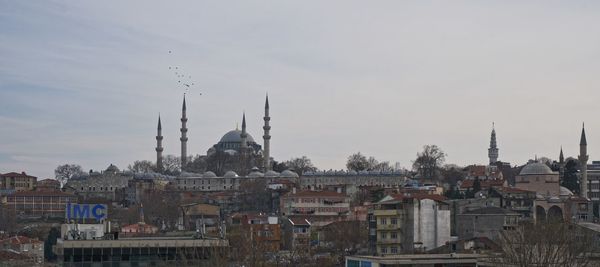 Panoramic view of city against sky