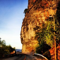 Road leading towards mountain