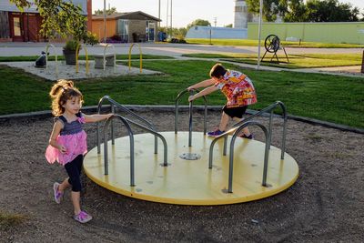 Children playing in playground