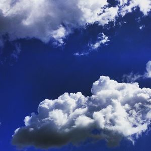 Low angle view of clouds in blue sky