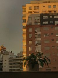 Low angle view of building against sky during sunset