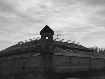 Low angle view of built structure against sky