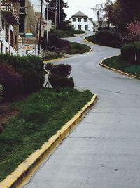 View of lawn in front of building