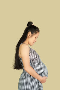 Young woman looking away