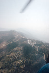 High angle view of landscape against sky