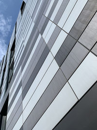 Low angle view of modern building against sky