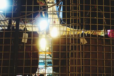 Low angle view of illuminated construction site