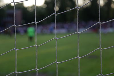 Close-up of soccer field