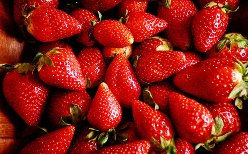 Full frame shot of strawberries