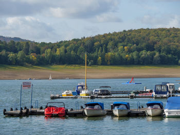 Hiking at the edersee in germany