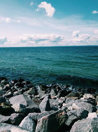 Scenic view of sea against sky