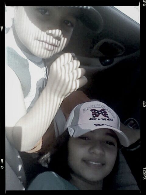 transfer print, auto post production filter, person, indoors, lifestyles, young adult, headshot, leisure activity, looking at camera, portrait, childhood, front view, smiling, casual clothing, close-up, young women, head and shoulders