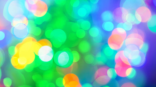 Defocused image of illuminated lights