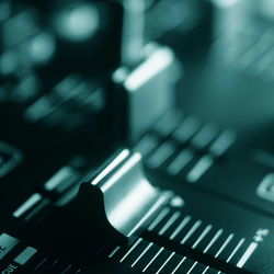 Close-up of sound mixer