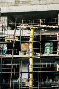 Low angle view of building at construction site