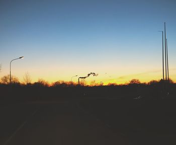 Scenic view of landscape at sunset