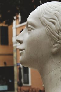 Close-up of statue of woman in museum