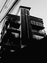 Low angle view of building against clear sky