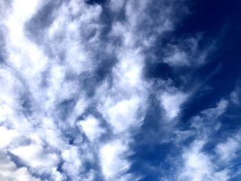 Low angle view of clouds in sky