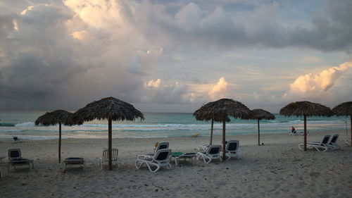Panoramic view of beach against sky