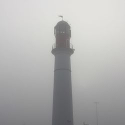 Low angle view of lighthouse against the sky