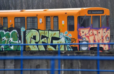 Graffiti on train