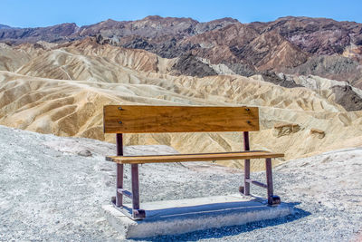 Bench in desert