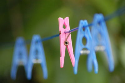 Close-up of clothespin