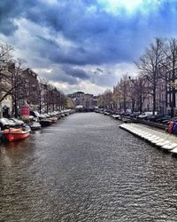 View of cloudy sky over city