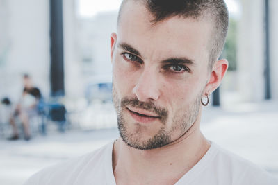 Close-up portrait of young man