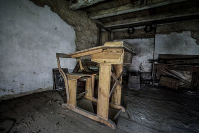 Interior of abandoned house