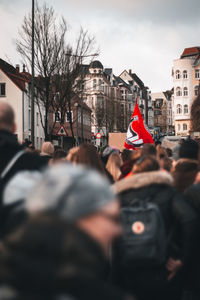 People on street in city
