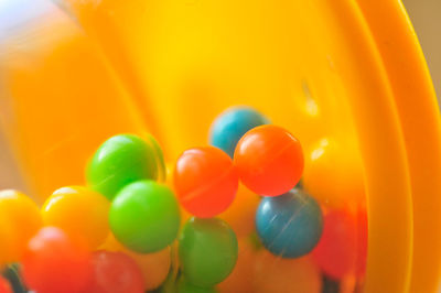 Close-up of multi colored balloons
