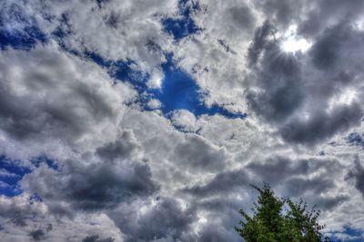 Low angle view of cloudy sky