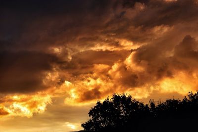 Low angle view of cloudy sky