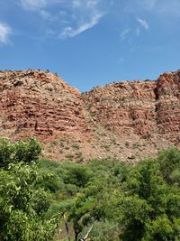 Scenic view of rocky mountains against sky