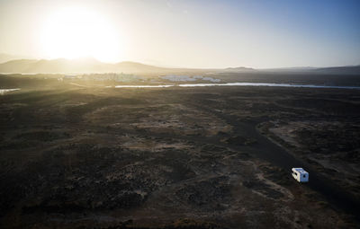 Scenic view of landscape against clear sky