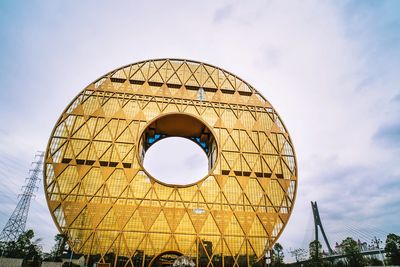 Low angle view of dome against sky