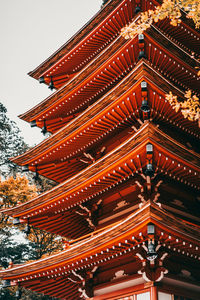 Low angle view of temple building