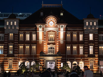 View of illuminated building at night