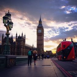 City at sunset