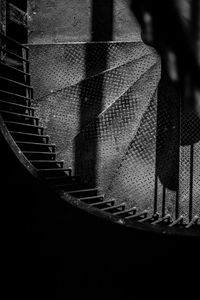 Directly above shot of spiral staircase