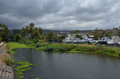 Scenic view of river against sky