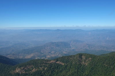 Scenic view of landscape against clear sky