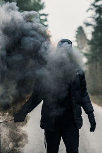 Black smoke bomb